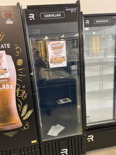 Cervejeira expositora 570L chega até -7.5c REFRIMATE - pronta entrega - novo