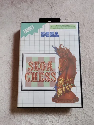 Jogo Sega Chess - Master System (Completo com Manual e Pôster) - Item de Colecionador