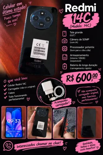 ? Redmi 14C ? R$ 600,00