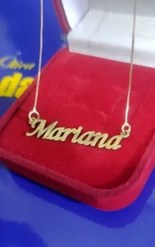 Cordão Com Nome Ouro 18 Kilates Peso 1.90 Gramas 45 ou 50 Cm                              