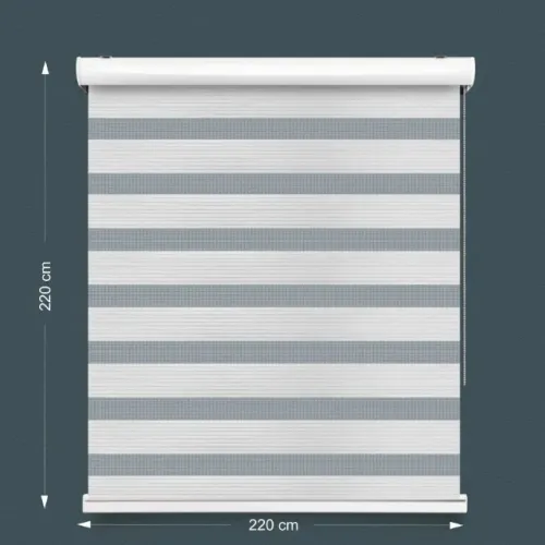 Persiana Rolô Sunny duble vision Branca 2,20x2,20m