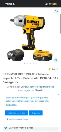 DEWALT CHAVE DE IMPACTO