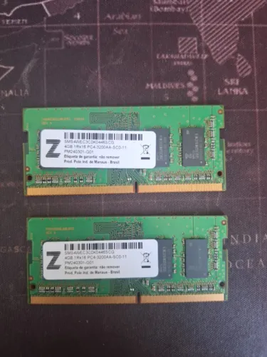 2 Pentes Memoria Para Notebook 8gb Ddr4 Cor Verde 3200mhz