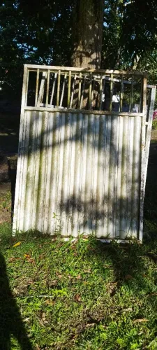 Portão alumínio 2 folhas de 1,50x2,10m