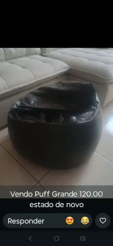 Vendo puff grande com pouco uso sem avarias ou rasgados