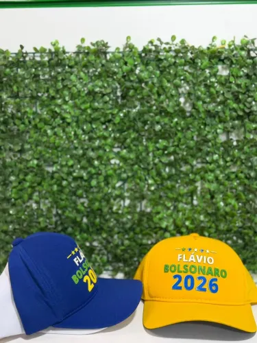 Boné Flávio Bolsonaro 2026 ? Azul e Amarelo | Qualidade Premium