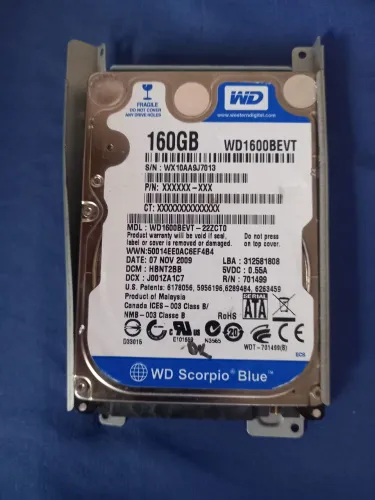 HD para Notebook  160 Gb