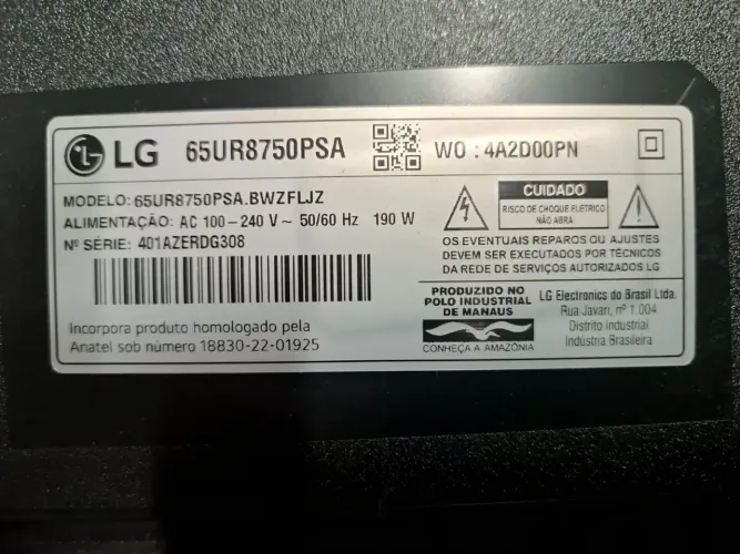 Vende-se smart tv LG com a tela quebrada para retirada de peças 