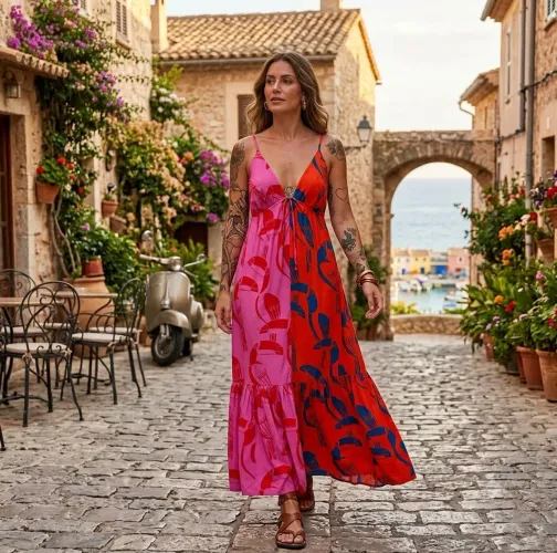 Vestido Farm M e G estampado produtos femininos