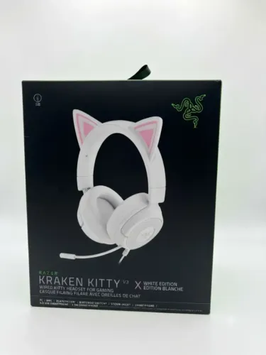 Headset Gamer Razer Kraken Kitty V3 X - Áudio Surround 7.1, Microfone e RGB - LACRADO