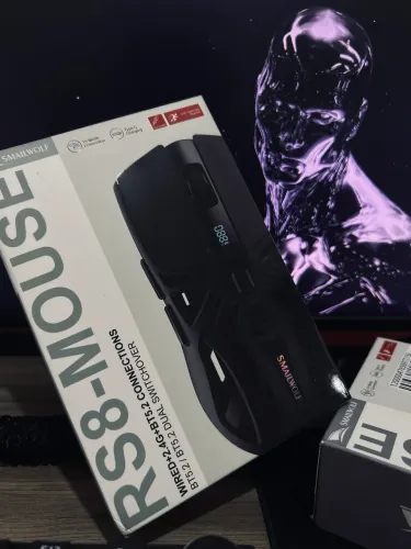 Mouse Gamer Sem Fio SMAILWOLF RS8 (Sensor PixArt PAW3311)
