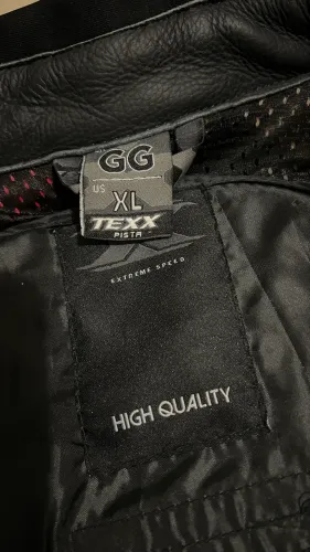 Macacao Texx Pista 2 Pecas Couro Preto E Cinza Motociclista