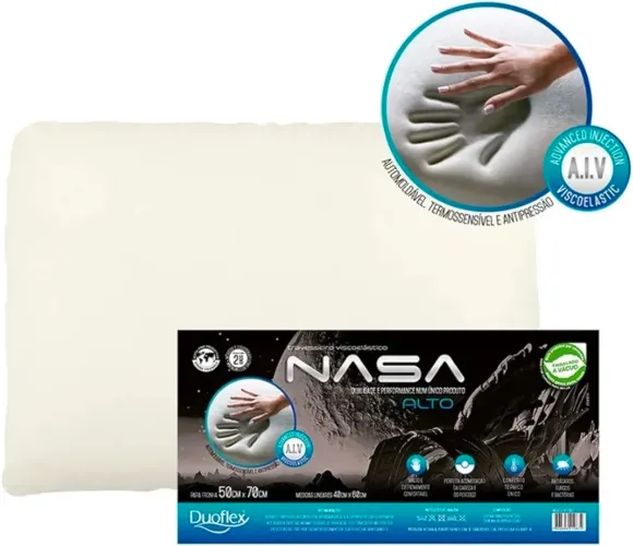 Kit 2 Travesseiros nasa duoflex. Novo, nunca usado.