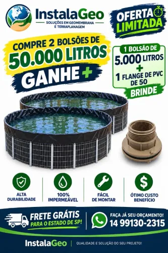 GEOMEMBRANA PARA CRIAÇÃO DE PEIXES