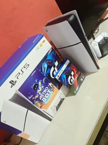 Ps5 slim mídia física zero,+jogo GT7 físico