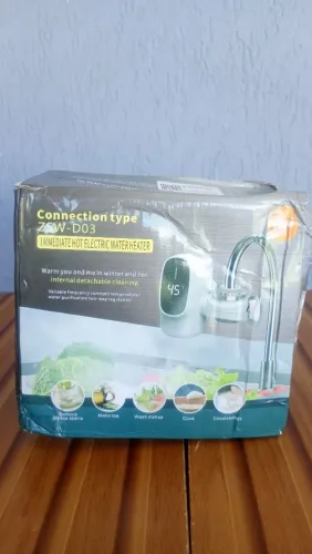 Aquecedor instantâneo em aço inoxidável para torneira display inteligente
