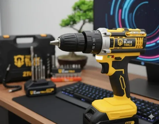 Parafusadeira E Furadeira Impacto The Black Tools 21v