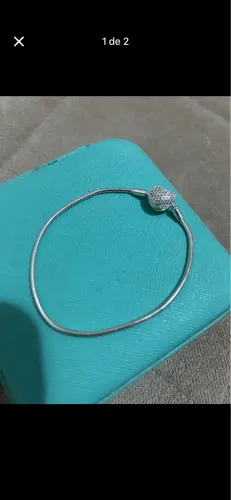 Pulseira estilo pandora de prata