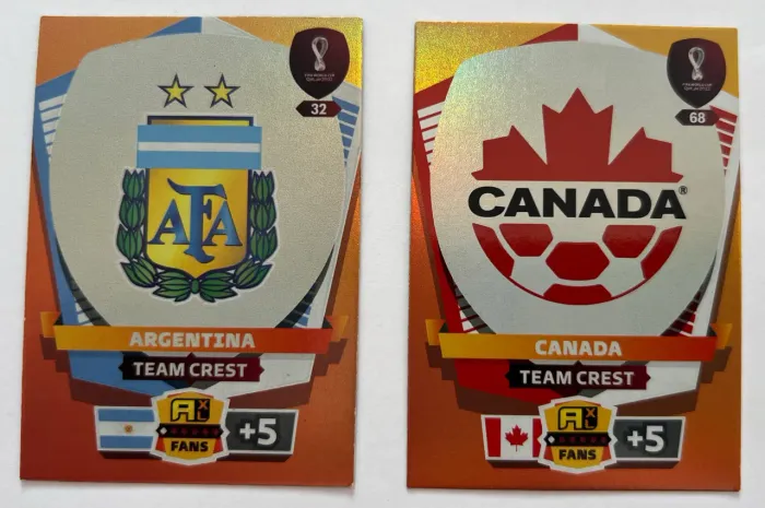 Team Crests Argentina e Canadá - Qatar 2022