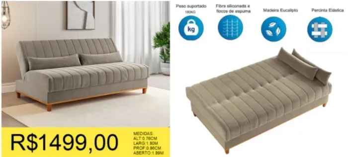 SOFA CAMA A PRONTA=ENTREGA
