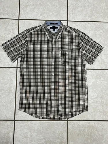 Camisa Tommy Hilfiger Manga Curta Xadrez