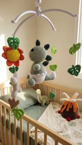 Mobile de berço amigurumi 