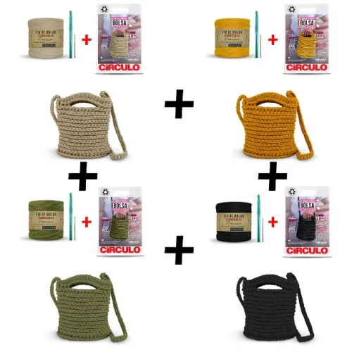 Kit com 4 - Kit Minha Primeira Bolsa - Círculo
