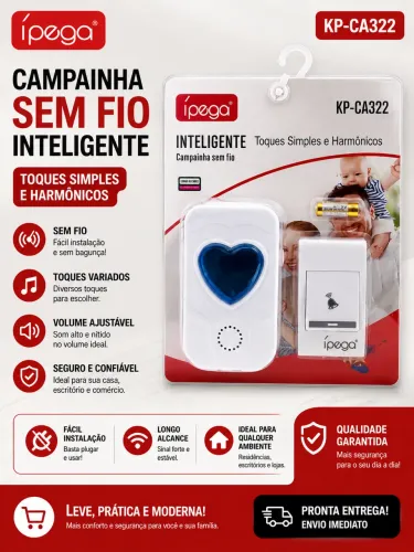 CAMPAINHA SEM FIO KP-CA322