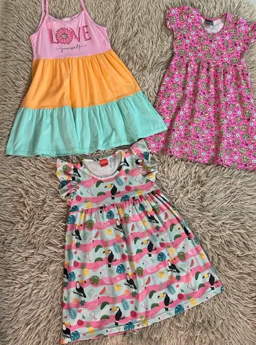 Vestidos infantil Tam-8 (TRIO)
