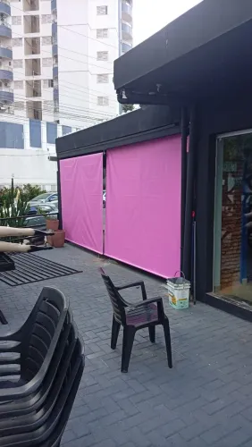Toldo cortina rosa , novo , super barato . 