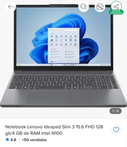 Notebook Novo na caixa.