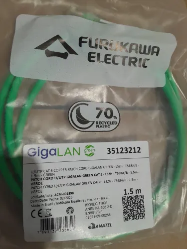Patch cord gigalan greem 1.5m