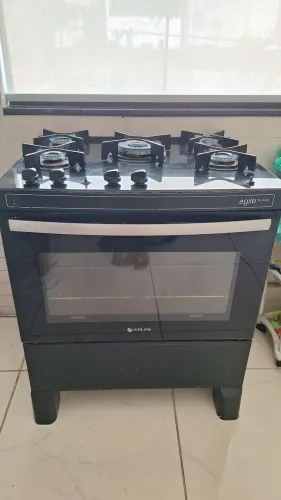 Fogão 5 Bocas Atlas Agile Glass (Mesa de Vidro) - Funcionando Tudo!