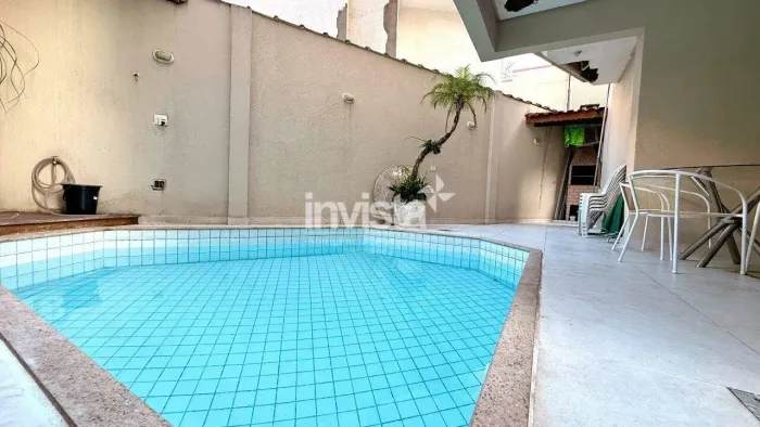 Casa à venda em Santos | 178m² | Piscina | 4 dormitórios | Espaço Gourmet