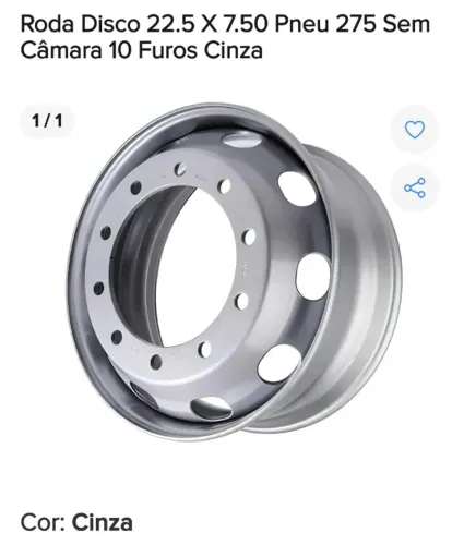 Roda disco de caminhão 22.5 X 7.50 - Nova