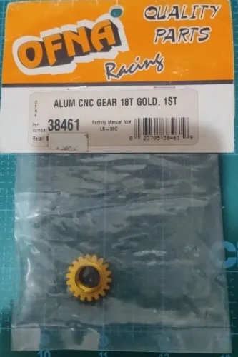 OFNA 38461 Engrenagem CNC de Alumínio 18T Amarela 1ª macha