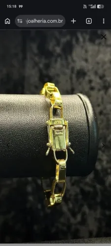 Pulseira tijolinho banhada