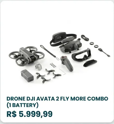 Drone dji avata 2 fly more combo -1 bateria
