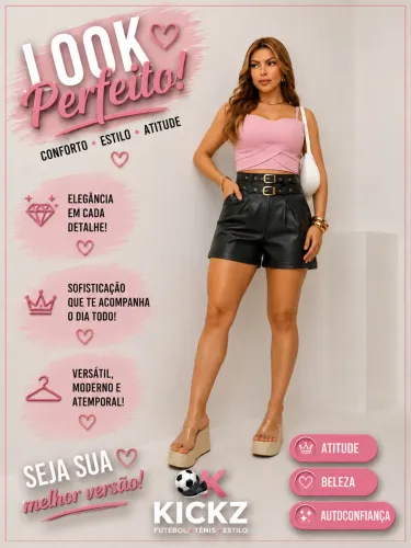 Short couro