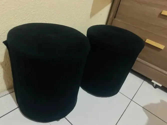 Kit dois Puff preto