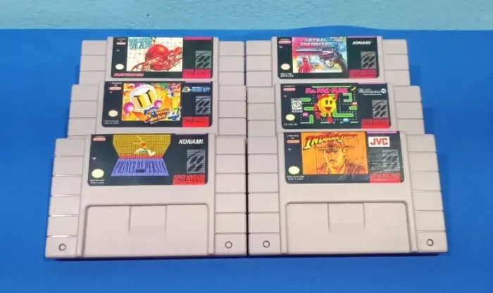 Lote 03 Cartuchos | Fitas Super Nintendo 6 Jogos Paralelos