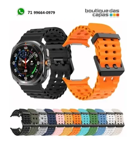 PULSEIRA SILICONE SAMSUNG WATCH 7 ULTRA 47MM (OCEANO)
