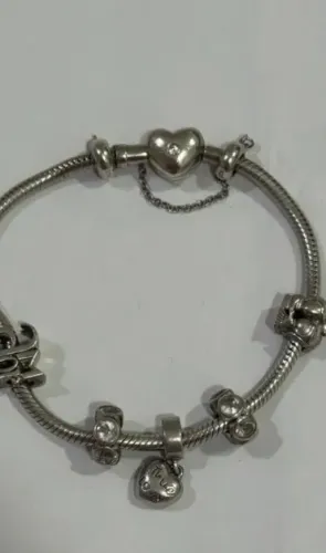 pulseira Life em prata 925 com berloques