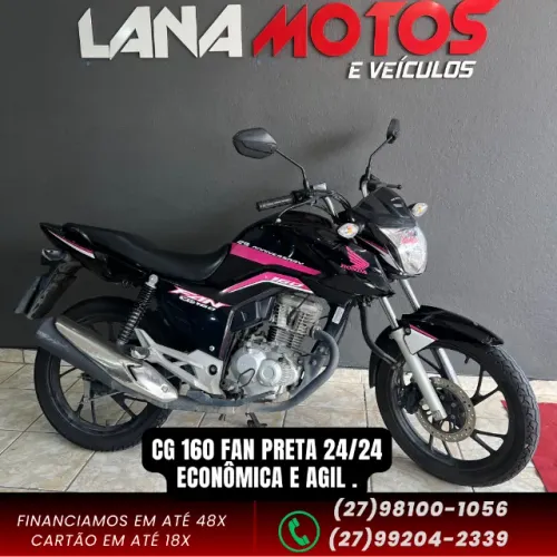 CG 160 FAN preta 24/24, Única dona, Ágil e muito econômica