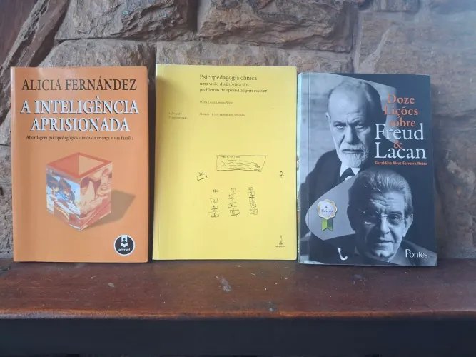 2 livros de Psicopedagogia e 1 livro de Psicanalise