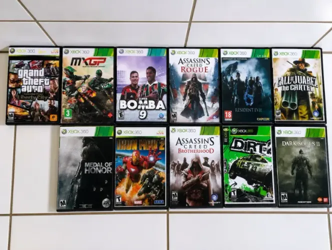 ? Lote com 11 Jogos de Xbox 360 - R$ 200