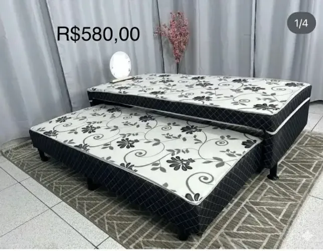 Cama Box de Solteiro com Auxiliar