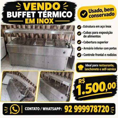 Vendo Buffet térmico em inox