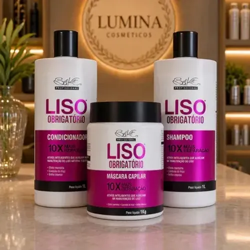 Kit Profissional 3 Itens Liso Obrigatório 1L