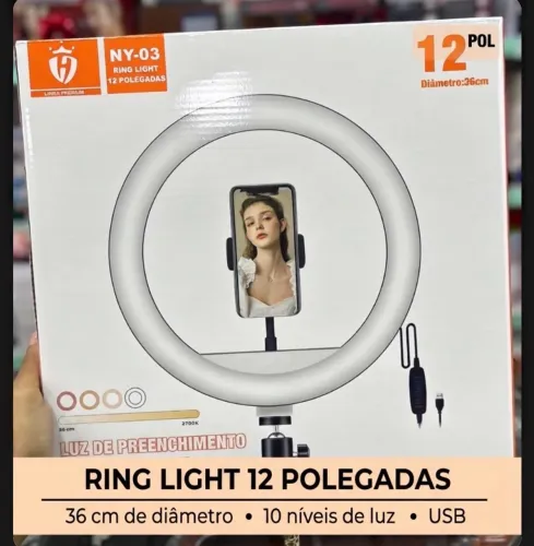 RING LIGHT 12 POLEGADAS ? NY-03 LINHA PREMIUM